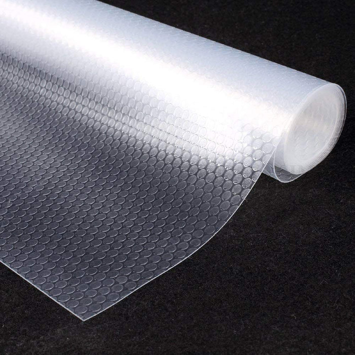 2 Rolls Plastic Shelf Liners Fridge Liner Cabinet Liner Non-Adhesive Drawer  Shelf Liner Cupboard Pad for Kitchen Home, 17.7 x 59 inches, Clear