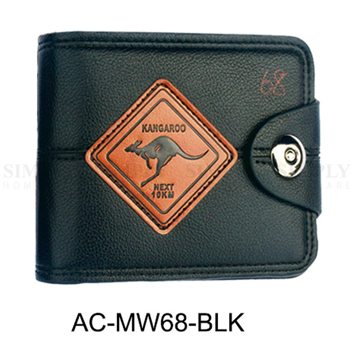 Australian Souvenirs Mens Brown Genuine Leather Bifold Card Holder Aussie Gift - Simply Homeware