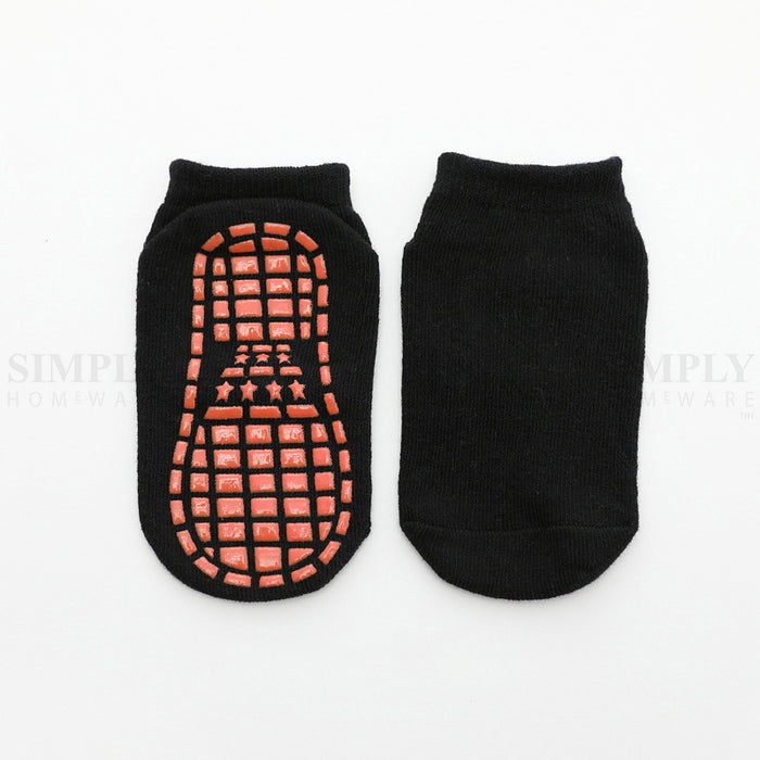6 Pairs Indoor Non-slip Floor Socks For Kids, Trampoline Socks For