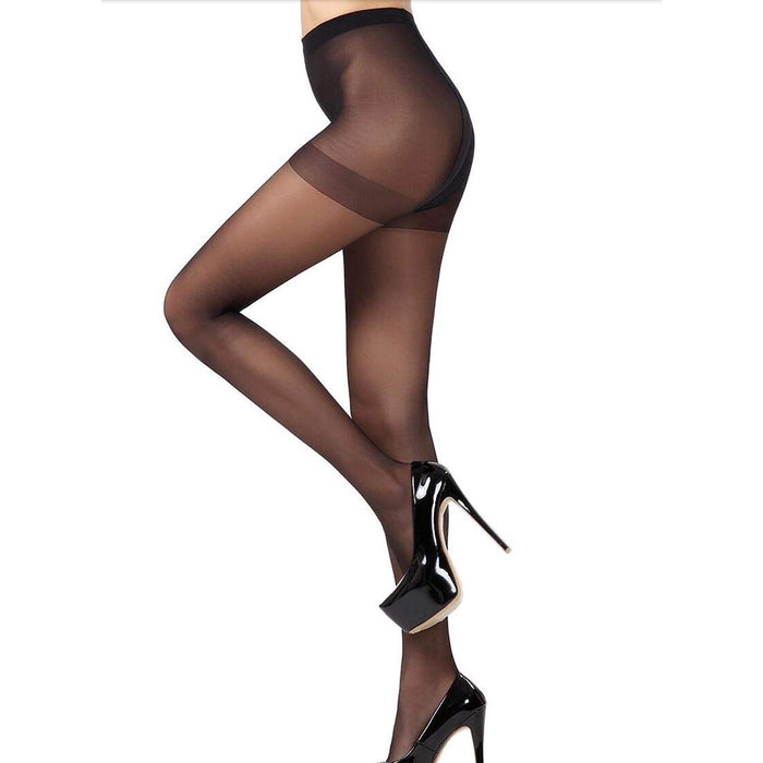 Sheer Pantyhose For Women - Slim Stretchy Control Top Footed Pantyhose Soft  Silky Stockings, Translucent Legs High Waist Slimming Curved Pantyhose Wit