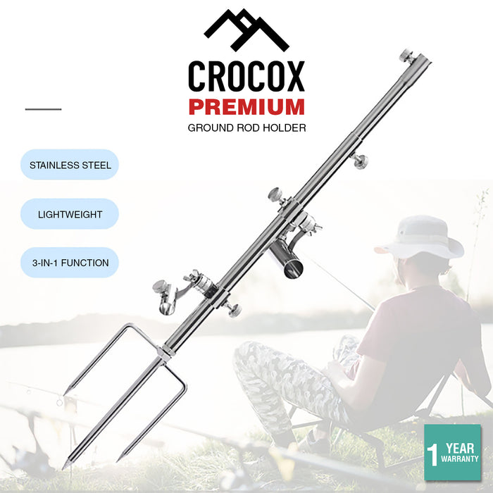 Crocox Fishing Rod Holders Ground Stand Trident Wall Boat G
